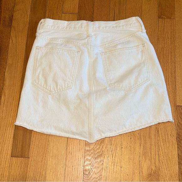 MADEWELL Rigid Denim A Line Skirt White size 26 - Picture 3 of 5